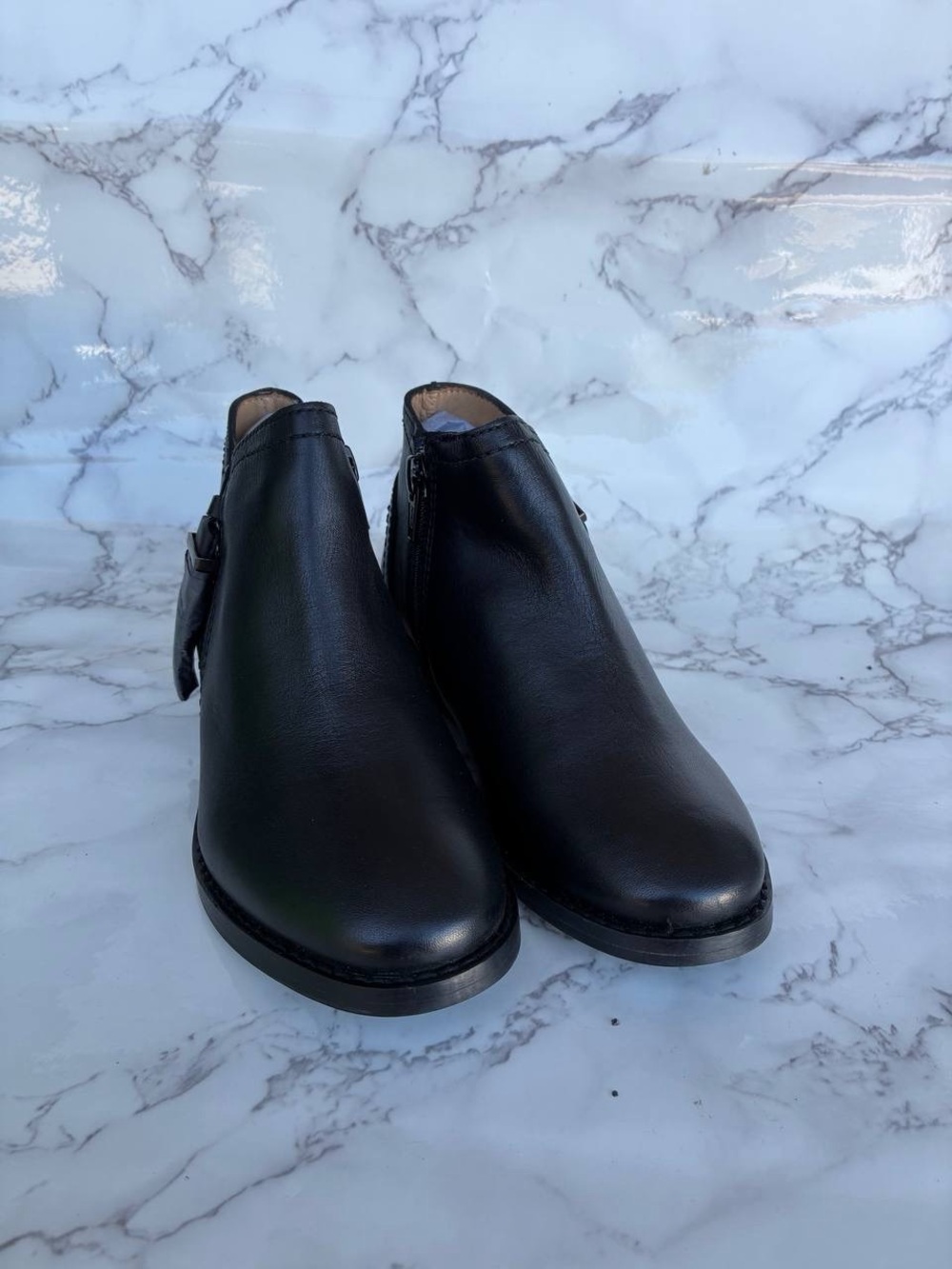 Women’s Jack Rogers Claire Tassel Bootie Leather Black US Size 11